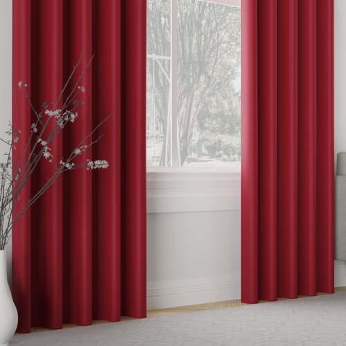 ZASŁONA DONA BLACKOUT ZACIEMNIAJĄCA max280cm (KOLOR 610) CZERWONY