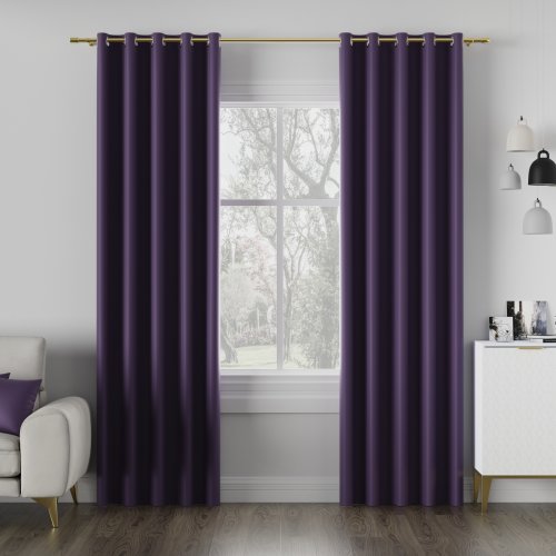 ZASŁONA DONA BLACKOUT ZACIEMNIAJĄCA max280cm (KOLOR 683) FIOLETOWY