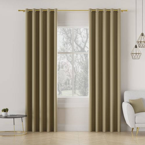 ZASŁONA DONA BLACKOUT ZACIEMNIAJĄCA max280cm (KOLOR 804) CIEMNY BEŻOWY