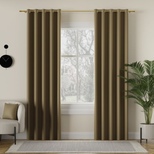 ZASŁONA DONA BLACKOUT ZACIEMNIAJĄCA max280cm (KOLOR 834) KHAKI