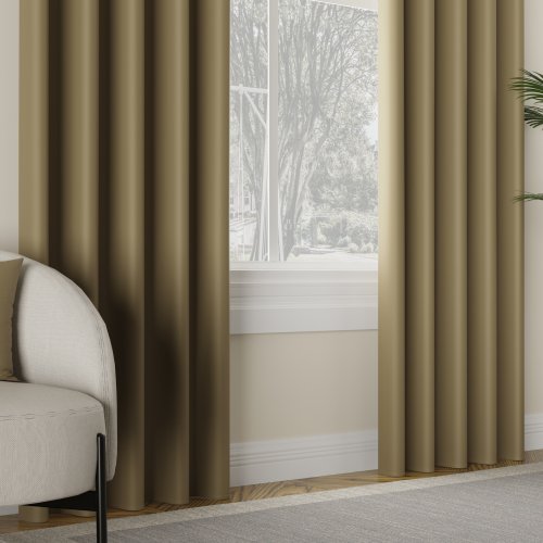 ZASŁONA DONA BLACKOUT ZACIEMNIAJĄCA max280cm (KOLOR 834) KHAKI