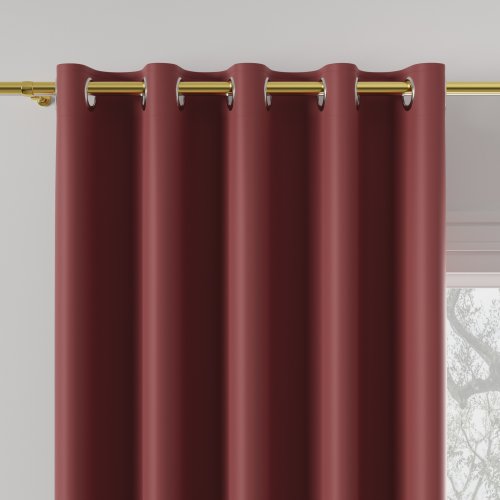 ZASŁONA DONA BLACKOUT ZACIEMNIAJĄCA max280cm (KOLOR 837) JASNY CZERWONY