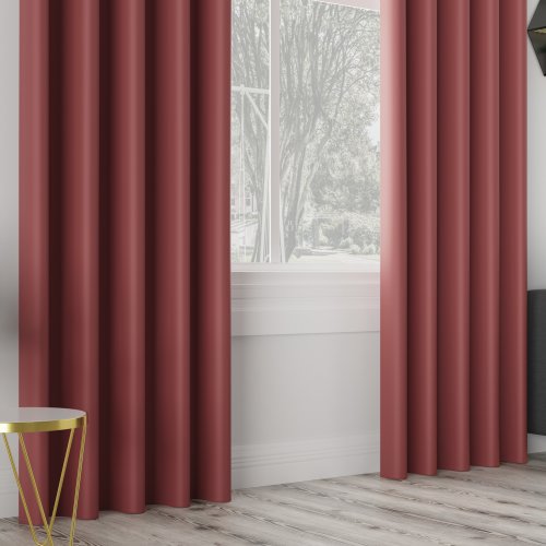 ZASŁONA DONA BLACKOUT ZACIEMNIAJĄCA max280cm (KOLOR 837) JASNY CZERWONY