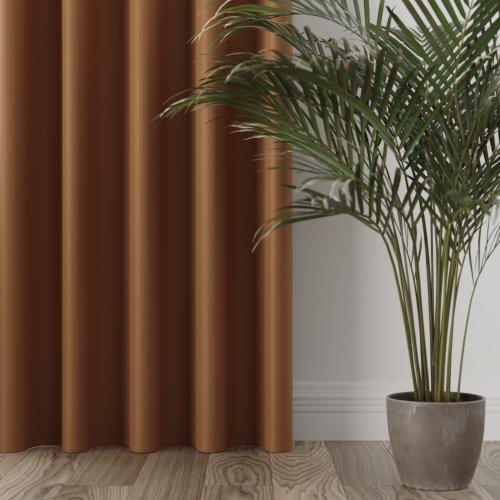 Zasłona dona blackout zaciemniająca max280cm (kolor 841) ciemny pomarańczowy rudy