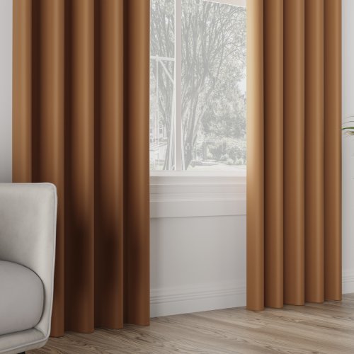 ZASŁONA DONA BLACKOUT ZACIEMNIAJĄCA max280cm (KOLOR 841) CIEMNY POMARAŃCZOWY RUDY