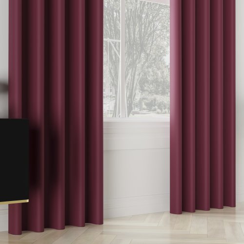 ZASŁONA DONA BLACKOUT ZACIEMNIAJĄCA max280cm (KOLOR 845) BORDOWY