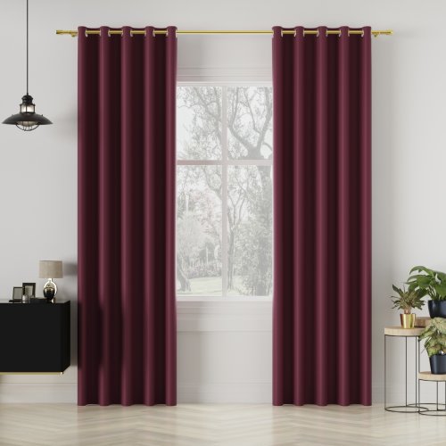 ZASŁONA DONA BLACKOUT ZACIEMNIAJĄCA max280cm (KOLOR 845) BORDOWY