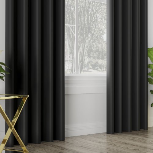 ZASŁONA DONA BLACKOUT ZACIEMNIAJĄCA max280cm (KOLOR 846) CZARNY