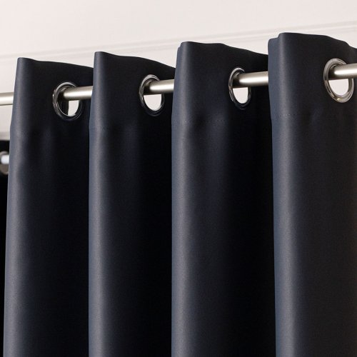 ZASŁONA BLACKOUT ZACIEMNIAJĄCA140CM/250CM PRZELOTKA (KOLOR 205) CIEMNY SZARY