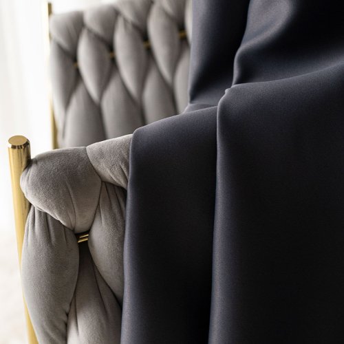 ZASŁONA BLACKOUT ZACIEMNIAJĄCA140CM/250CM PRZELOTKA (KOLOR 205) CIEMNY SZARY