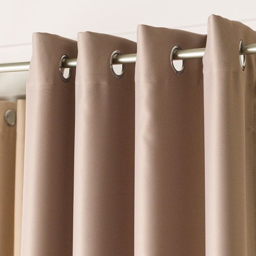 ZASŁONA BLACKOUT ZACIEMNIAJĄCA140CM/250CM PRZELOTKA (KOLOR 212) CIEMNY CHŁODNY BEŻOWY