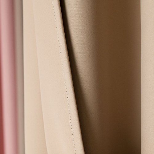 Zasłona blackout zaciemniająca140cm/250cm przelotka (kolor 218) jasny chłodny beżowy