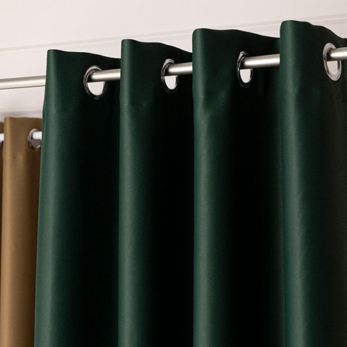 ZASŁONA BLACKOUT ZACIEMNIAJĄCA140CM/250CM PRZELOTKA (KOLOR 223) BUTELKOWA ZIELEŃ