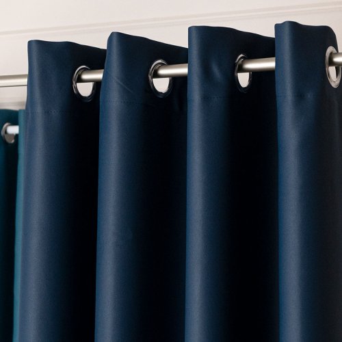 ZASŁONA BLACKOUT ZACIEMNIAJĄCA140CM/250CM PRZELOTKA (KOLOR 229) GRANATOWY