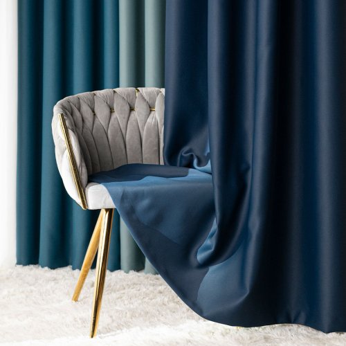 ZASŁONA BLACKOUT ZACIEMNIAJĄCA140CM/250CM PRZELOTKA (KOLOR 229) GRANATOWY