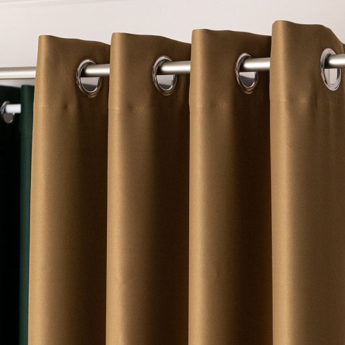 ZASŁONA BLACKOUT ZACIEMNIAJĄCA140CM/250CM PRZELOTKA (KOLOR 804) KHAKI