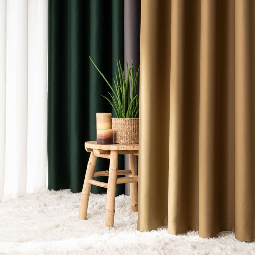 ZASŁONA BLACKOUT ZACIEMNIAJĄCA140CM/250CM PRZELOTKA (KOLOR 804) KHAKI