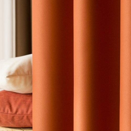 ZASŁONA BLACKOUT ZACIEMNIAJĄCA140CM/250CM PRZELOTKA (KOLOR 841) POMARAŃCZOWY RUDY