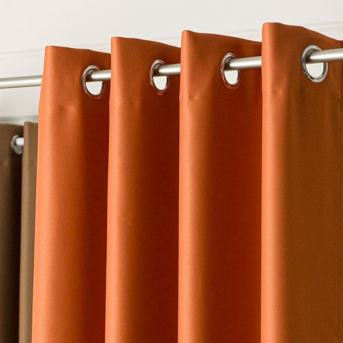 ZASŁONA BLACKOUT ZACIEMNIAJĄCA140CM/250CM PRZELOTKA (KOLOR 841) POMARAŃCZOWY RUDY