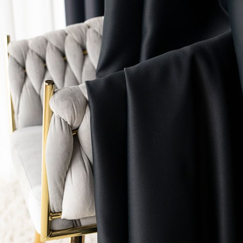 ZASŁONA BLACKOUT ZACIEMNIAJĄCA140CM/250CM PRZELOTKA (KOLOR 846) CZARNY