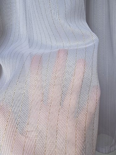 FIRANA JODEŁKA TŁO biel ZŁOTA NITKA OŁ. 300CM