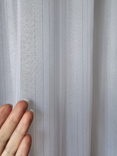 FIRANA JODEŁKA TŁO biel ZŁOTA NITKA OŁ. 300CM