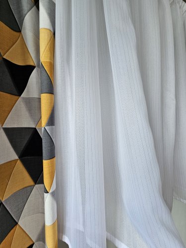 FIRANA JODEŁKA TŁO biel ZŁOTA NITKA OŁ. 300CM