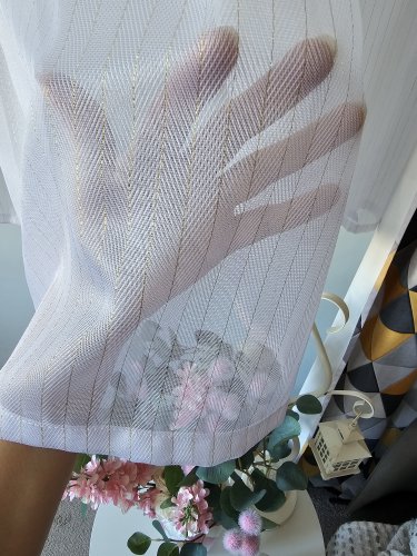 FIRANA JODEŁKA TŁO biel ZŁOTA NITKA OŁ. 300CM