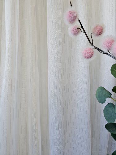 FIRANA JODEŁKA TŁO biel ZŁOTA NITKA OŁ. 300CM