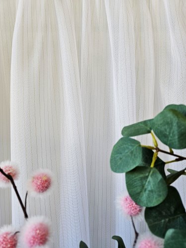 FIRANA JODEŁKA TŁO biel ZŁOTA NITKA OŁ. 300CM