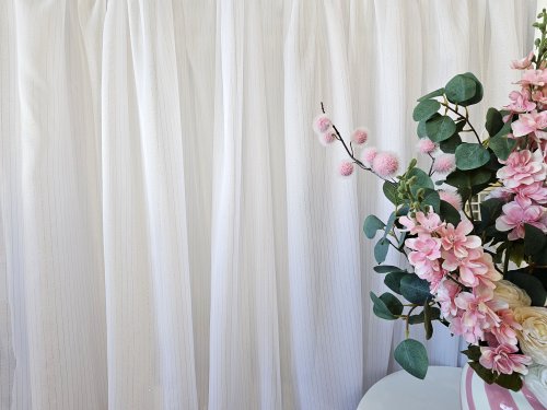 FIRANA JODEŁKA TŁO biel ZŁOTA NITKA OŁ. 300CM