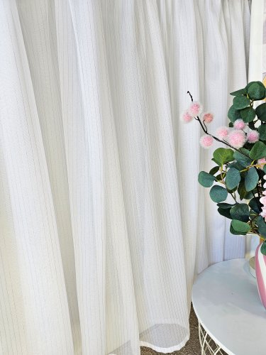 FIRANA JODEŁKA TŁO biel ZŁOTA NITKA OŁ. 300CM