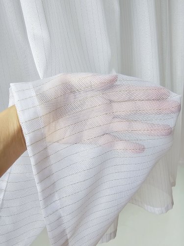 Firana jodełka tło biel złota nitka oł. 300cm