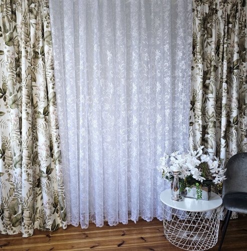 FIRANA ŻAKARD LISTKI 250CM (ostatnie 6metrów)