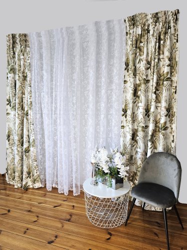 FIRANA ŻAKARD LISTKI 250CM (ostatnie 6metrów)