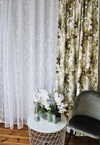 FIRANA ŻAKARD LISTKI 250CM (ostatnie 6metrów)