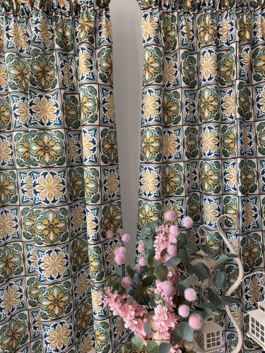 ZASŁONA MALIK MOZAIKA WODOODPORNA SZER.150cm