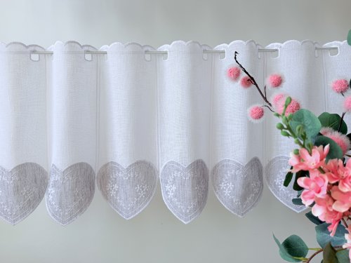 Zazdrostka panel natural haft szare serca 40cm/60cm  (1panel=1sztuka)