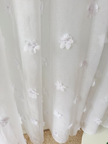 Firana etamina perła kwiaty 3d 140cm/250cm