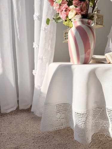 FIRANA ETAMINA PERŁA KWIATY 3D BOKIEM KWIATY