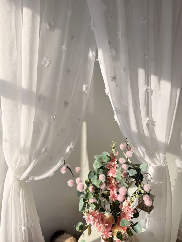 FIRANA ETAMINA PERŁA KWIATY 3D BOKIEM KWIATY