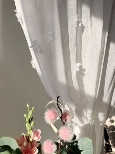 FIRANA ETAMINA PERŁA KWIATY 3D BOKIEM KWIATY