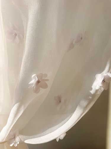 FIRANA ETAMINA PERŁA KWIATY 3D BOKIEM KWIATY