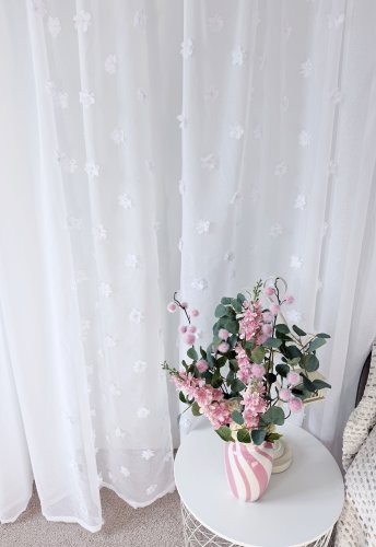 FIRANA ETAMINA PERŁA KWIATY 3D BOKIEM KWIATY