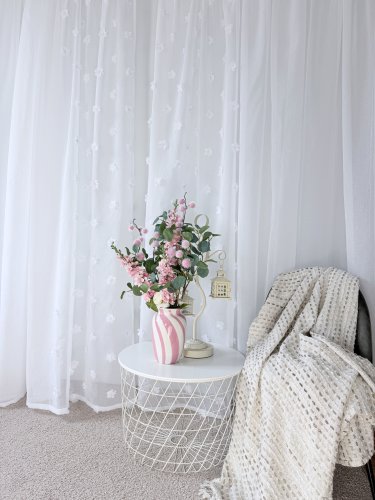 FIRANA ETAMINA PERŁA KWIATY 3D BOKIEM KWIATY