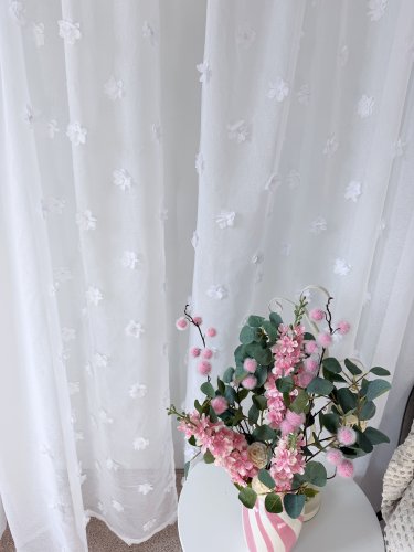 FIRANA ETAMINA PERŁA KWIATY 3D BOKIEM KWIATY