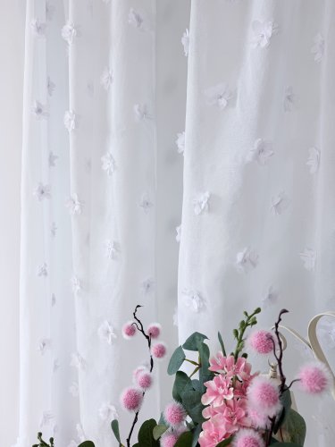 FIRANA ETAMINA PERŁA KWIATY 3D BOKIEM KWIATY