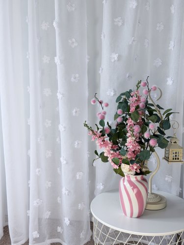 FIRANA ETAMINA PERŁA KWIATY 3D BOKIEM KWIATY