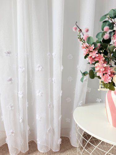 Firana etamina perła kwiaty 3d do 280cm