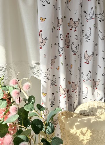 ZAKOSTYL ZASŁONY + ZAZDROSTKA KOKO KURY KORONKA